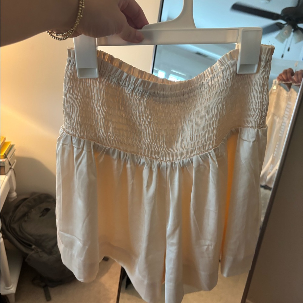 Pants StoreCream Smocked High Waist Shorts